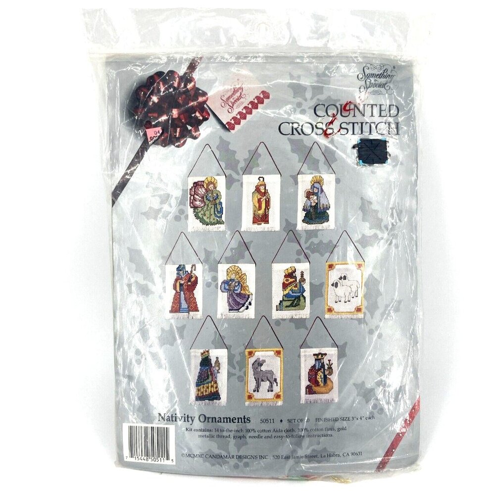 Nativity Ornaments Kit 50511 Something Special Cross Stitch Makes 10 3x4 in. NEW